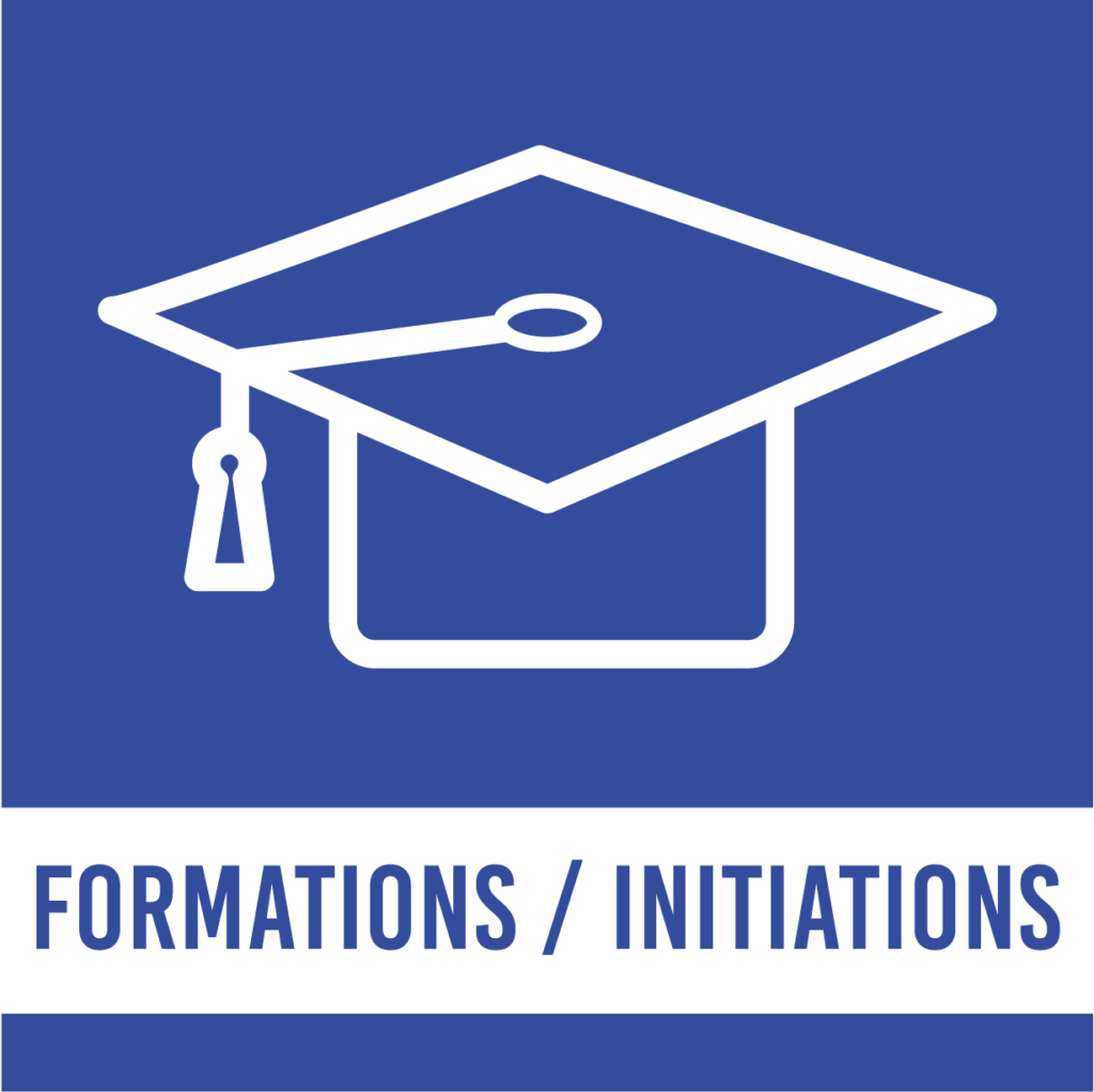 Icône de chapeau de diplômé pour symboliser les formations et initiations.